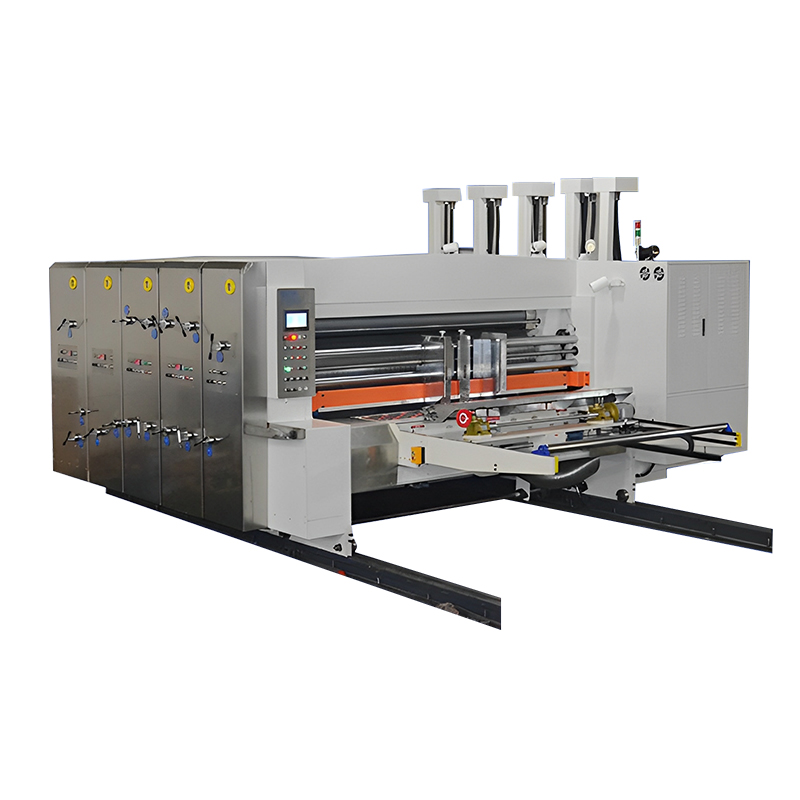Automatic water-based ink printing and slotting machine